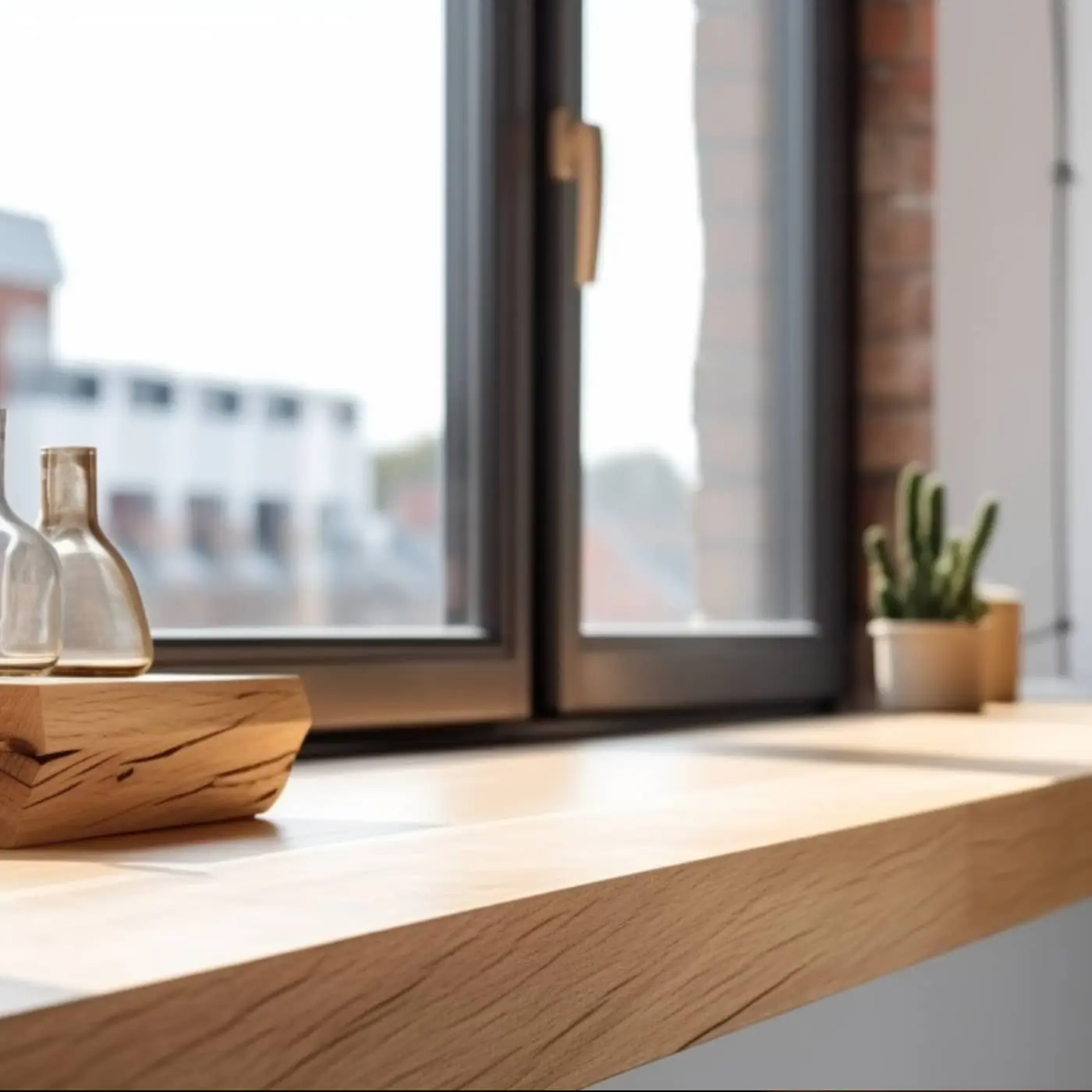 Natürliche Holz Fensterbank für den Innenbereich