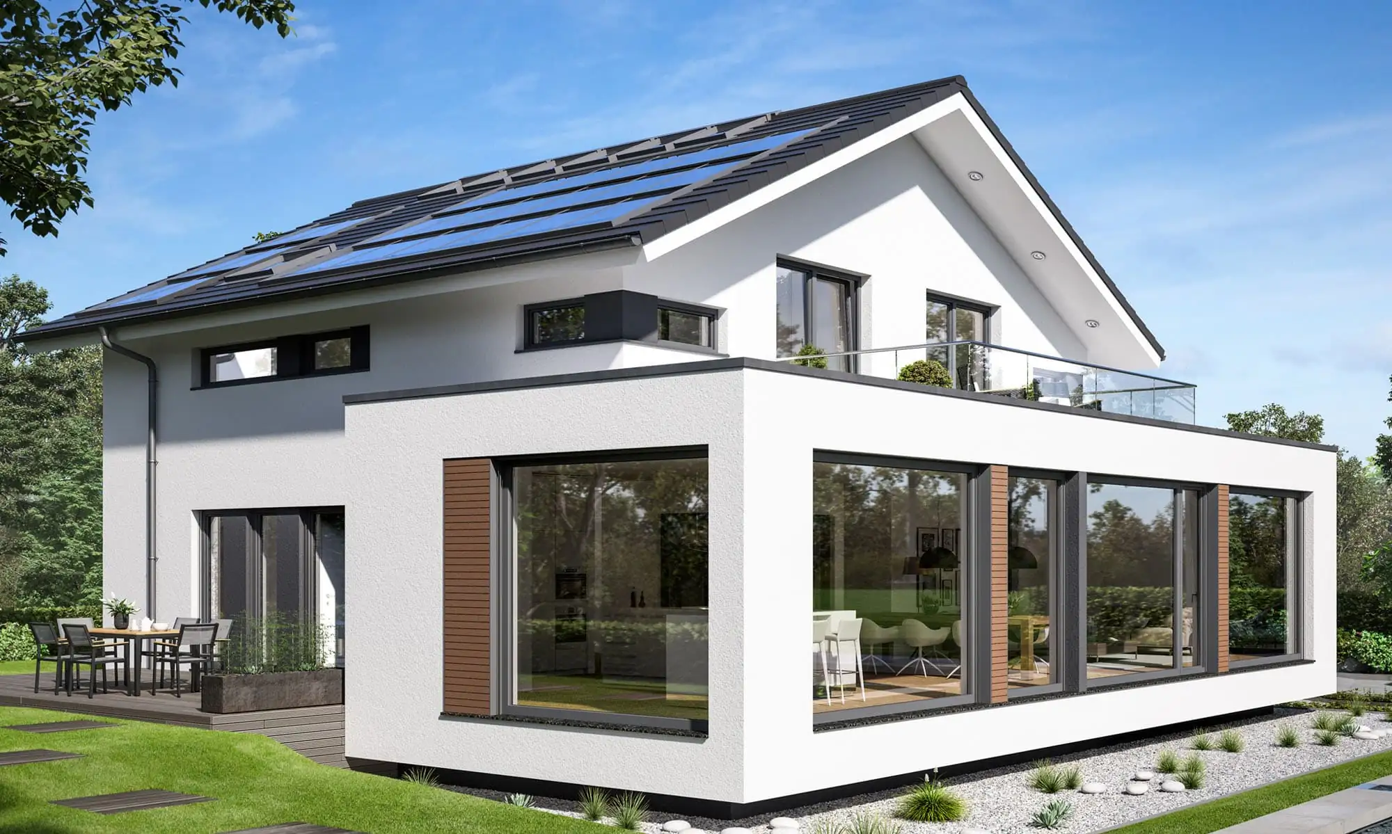 Ein Haus als Hintergrund